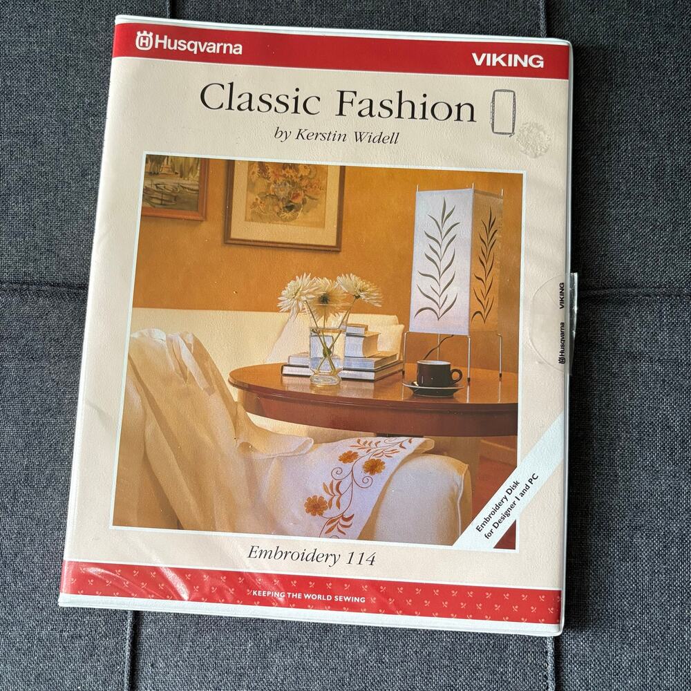 Husqvarna Viking Embroidery Design Card Classic Fashion #114 - Vintage 2000 NOS
